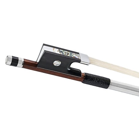 Doerfler Violin Bow - 20 Pernambuco Wood - Genuine Silver Trimming - Master Bow - Round